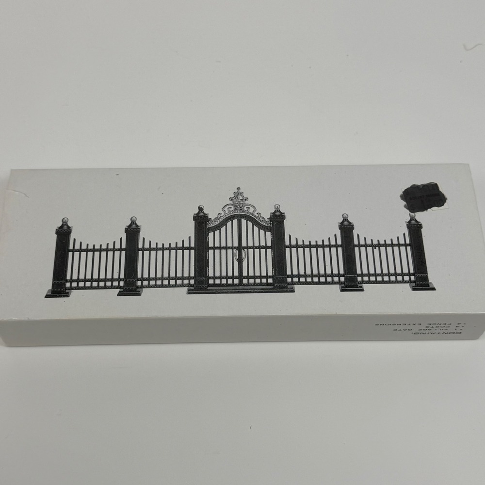 The Heritage Village Collection Village Wrought Iron Gate and Fence 9 Piece Set